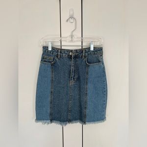 Nasty Gal dual-toned denim skirt size 4